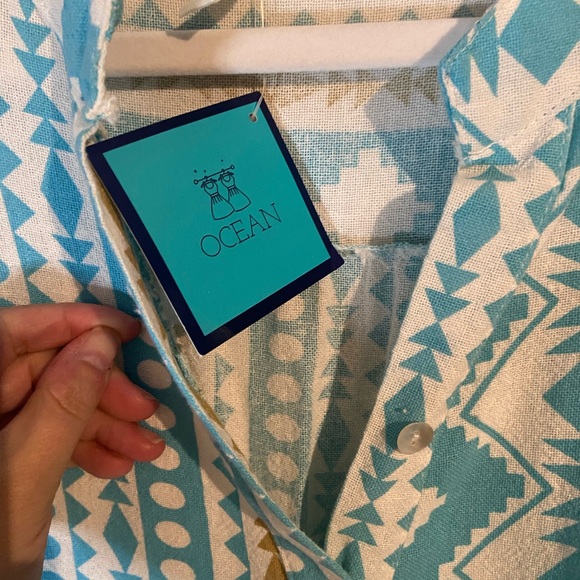 Made in Italy 100% Cotton Dress 🩵 🤍 - Picture 3 of 9